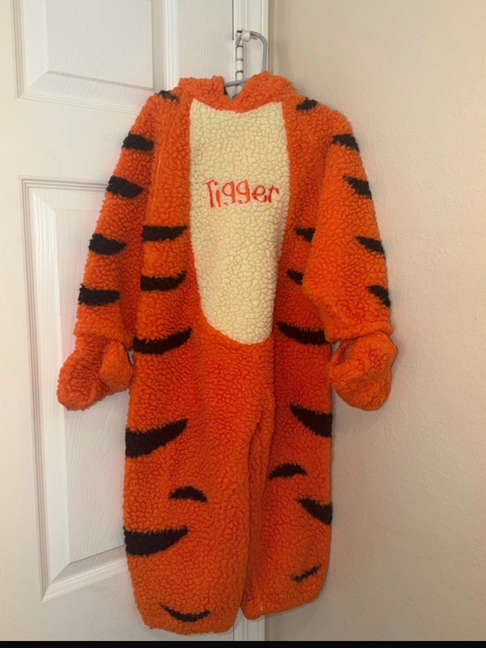 Disney Tigger Sherpa Hooded Kids Costume - Orange & Cream with Black Stripes